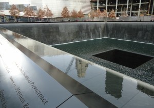 911 Memorial fountain and pool in New York City 300x212