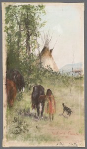 Indian Camp, circa 1883; Image courtesy of the Harry Ransom Center 