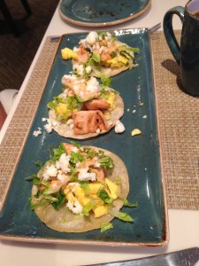 Salmon tacos at The Second Floor breakfast e1442334276619