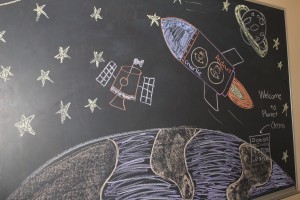 Chalkboard art gives it the personal touch
