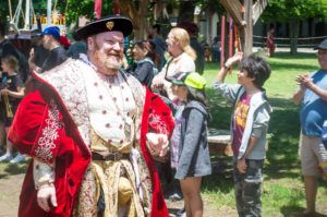 King Henry VIII himself can be found strolling about the festival grounds when hes not taking care of royal business. Photo by Nick Bailey