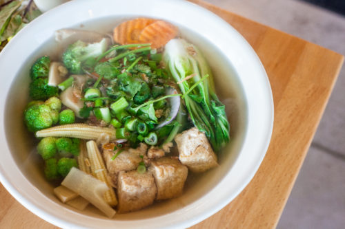 The veggie pho is a great option for non-meat eaters looking for new flavors. Photo by Courtney Pierce