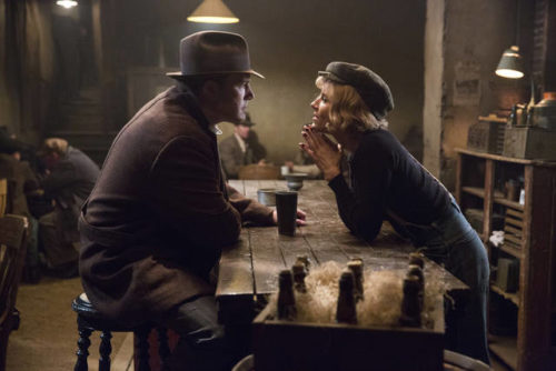 Ben Affeck, left, and Sienna Miller in a scene from "Live By Night." Photo by Claire Folger/Warner Bros. Entertainment