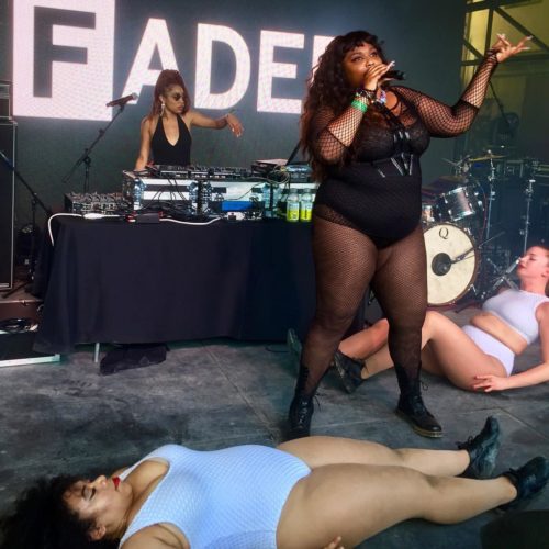 Lizzo performing at the Fader Fort during SXSW 2017