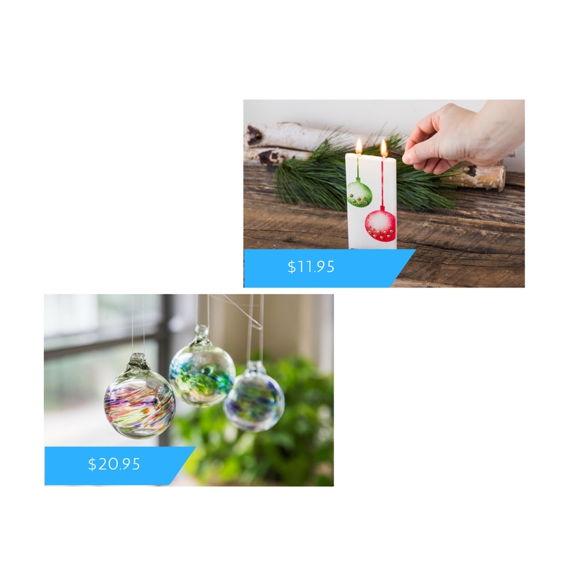 Grommet Flat Candle & Blown Glass Ornament