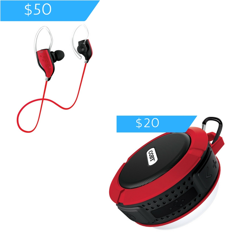 Coby Portable Bluetooth Speaker & Wireless Sport Earbuds