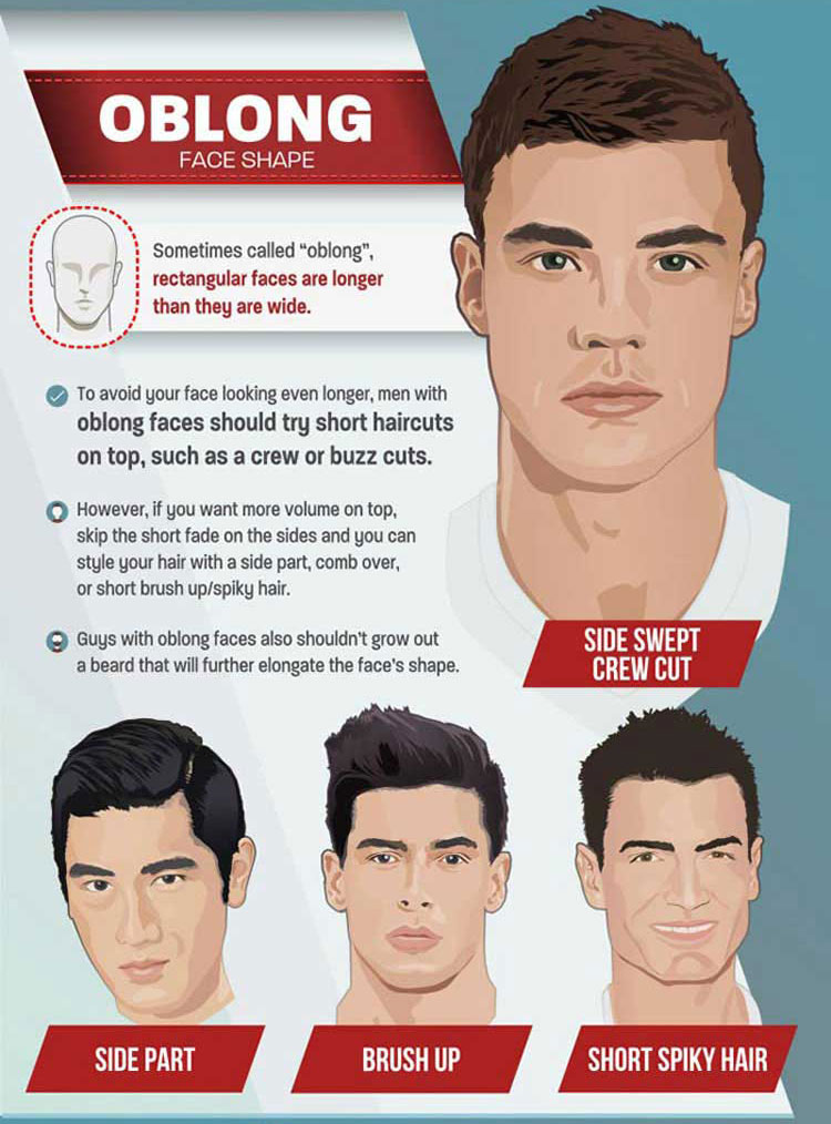 Hairstyles For Oblong Face Shape Male