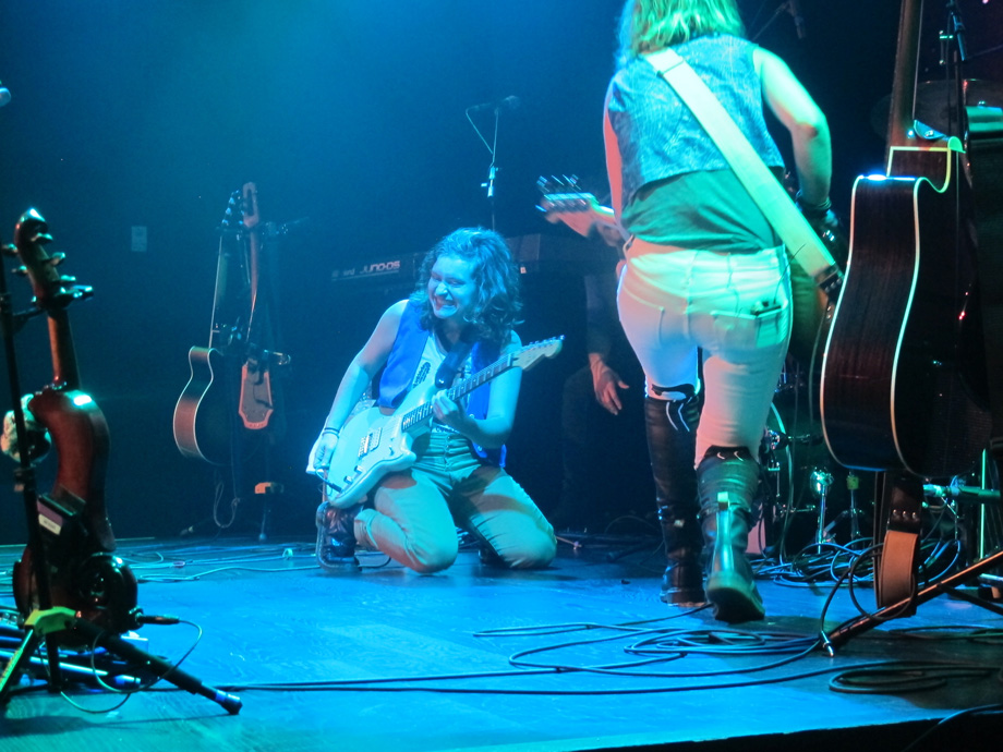 Katie playing guitar and wailing as part of The Accidentals set at Austin's 3TEN