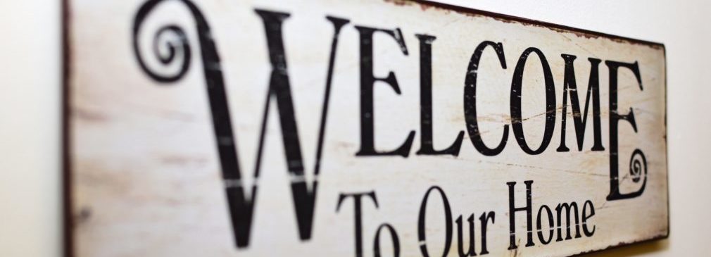 House GG18 Welcome To Our Home via pexels banner decoration display 163046 e1522969600514