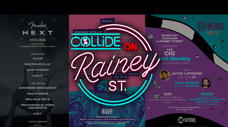 Collide On Rainey takes over the majority of the bars on Austin's vaunted Rainey St. district with more music than one can handle.