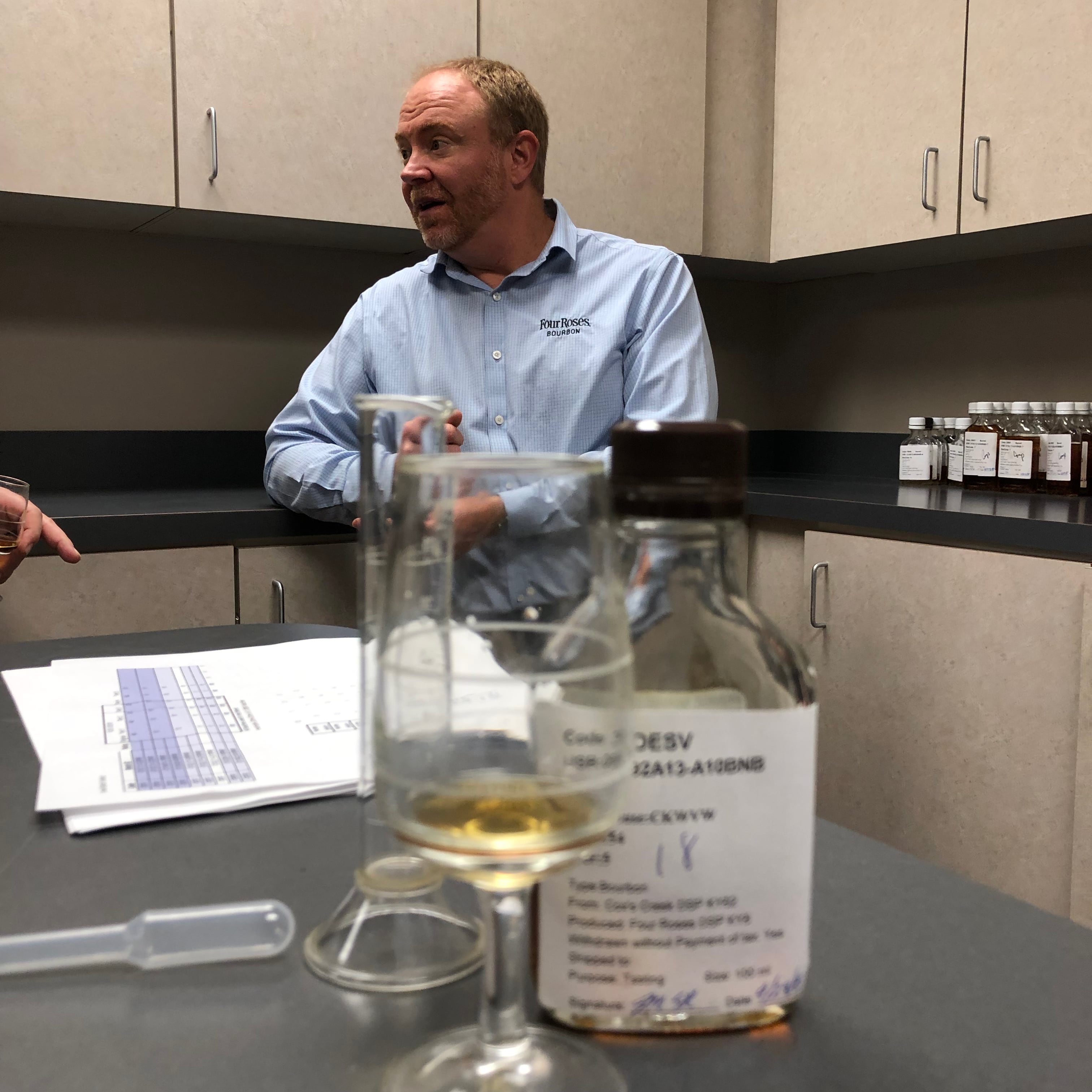 Four Roses Master Distiller, Brent Elliott, in his lab.