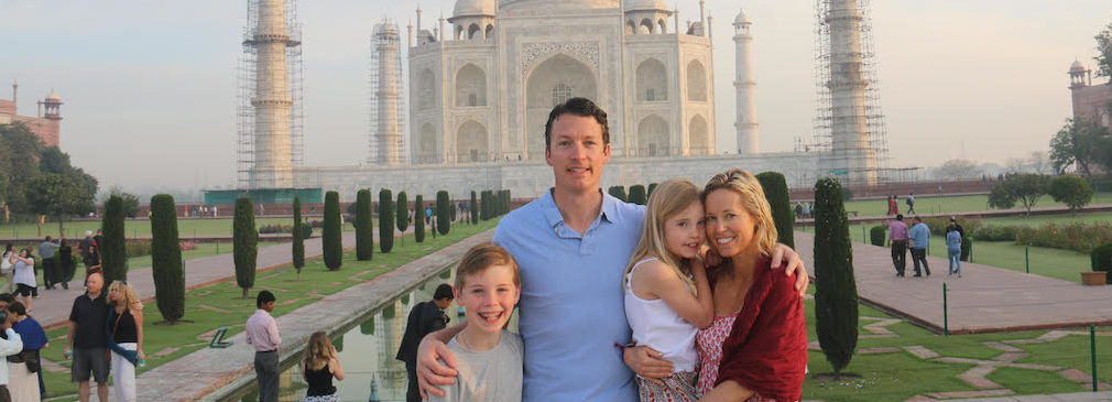 David Kelly Weston and Caroline Mebane at the Taj Mahal in Agra India e1567124039271