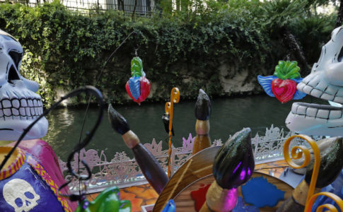 00 02 A close up on the Frida Kahlo and Diego Rivera barge that will float during the Catrinas on the River Parade on Nov. 1 e1572276226162